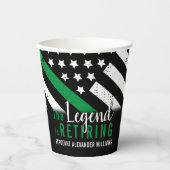 Militaire pensionering Thin Green Line Flag Army Papieren Bekers (Voorkant)