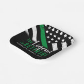 Militaire pensionering Thin Green Line Flag Army Papieren Bordje (Gebogen)