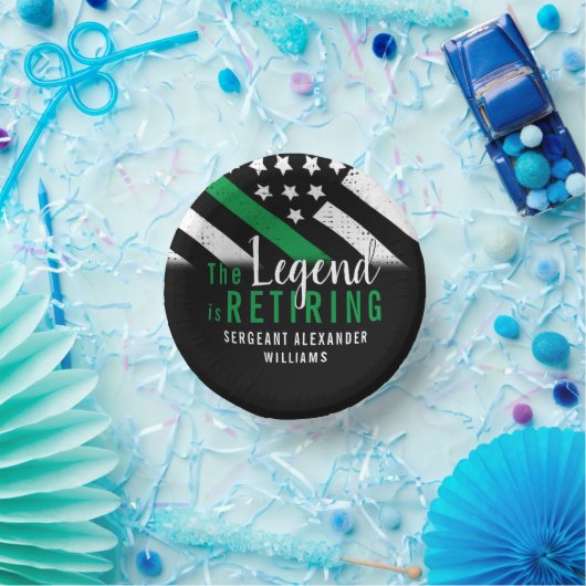 Militaire pensionering Thin Green Line Flag Army Papieren Kommen (Feest)