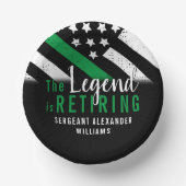 Militaire pensionering Thin Green Line Flag Army Papieren Kommen (Voorkant)