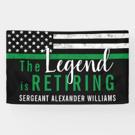 Militaire pensionering Thin Green Line Flag Army Spandoek