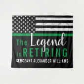 Militaire pensionering Thin Green Line Flag Army Wandkleed (Voorkant (horizontaal))