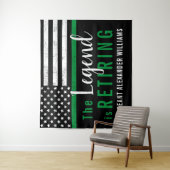 Militaire pensionering Thin Green Line Flag Army Wandkleed (In situ)