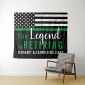 Militaire pensionering Thin Green Line Flag Army Wandkleed (In Situ (horizontaal))