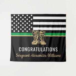 Militaire pensionering Thin Green Line Flag Army Wandkleed