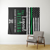 Militaire pensionering Thin Green Line Flag Army Wandkleed (In Situ (horizontaal))