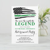 Militaire pensionering Thin Green Line Flag Legend Kaart (Staand voorkant)