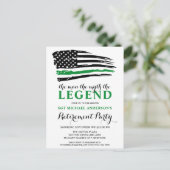 Militaire pensionering Thin Green Line Legend Briefkaart (Staand voorkant)