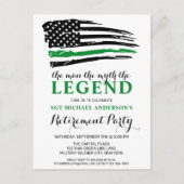 Militaire pensionering Thin Green Line Legend Briefkaart (Voorkant)