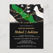 Militaire pensionering Thin Green Line Patriotic A Uitnodiging Briefkaart (Voorkant)