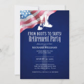 MILITAIRE PENSIONERING van laarzen naar kostuums A Kaart (Voorkant)