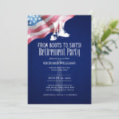 MILITAIRE PENSIONERING van laarzen naar kostuums A Kaart (Staand voorkant)