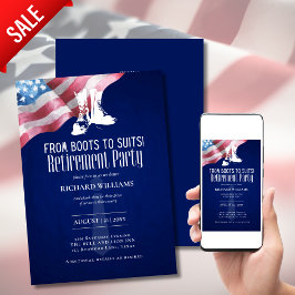 MILITAIRE PENSIONERING van laarzen naar kostuums A Kaart