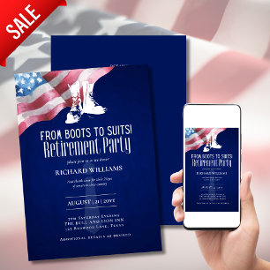 MILITAIRE PENSIONERING van laarzen naar kostuums A Kaart