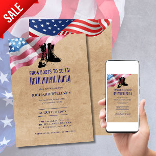 MILITAIRE PENSIONERING van laarzen naar pakken! Am Kaart