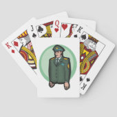 Militaire persoon pokerkaarten (Achterkant)