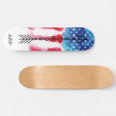 *~* Militaire PIJL Rode Witte Blauwe Vlag Persoonlijk Skateboard (Horizontaal)