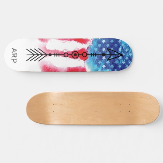 *~* Militaire PIJL Rode Witte Blauwe Vlag Persoonlijk Skateboard (Horizontaal)