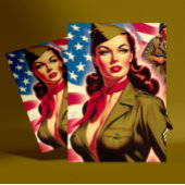Militaire Pin-up Briefkaart