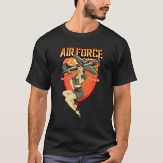 Militaire pin-up meisje T Shirt