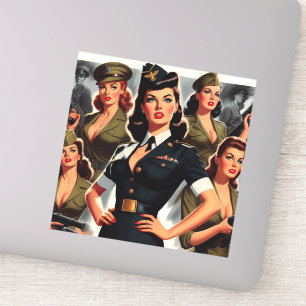  Militaire Pin-up Sticker
