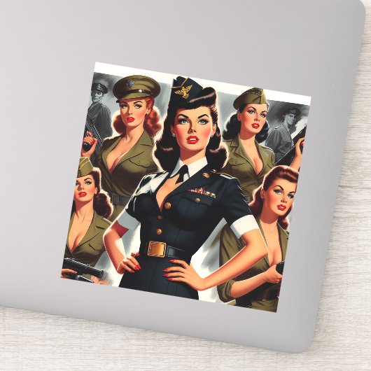 Militaire Pin-up Sticker (Detail)