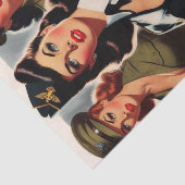 Militaire Pin-up Tissuepapier (Detail)