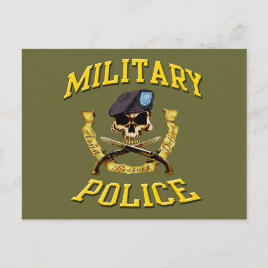 Militaire politie Briefkaart schedel (Voorkant)