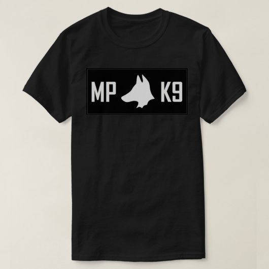 Militaire politie K9 7 T-shirt (Design voorkant)