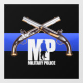 Militaire politie kruiste pistolen raamsticker (Vel)
