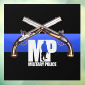 Militaire politie kruiste pistolen raamsticker (Vel 3)