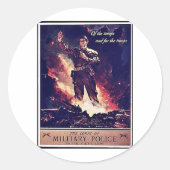 Militaire politie ronde sticker (Voorkant)