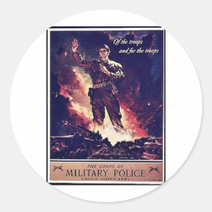 Militaire politie ronde sticker