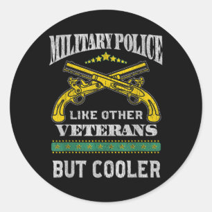 Militaire politie zoals andere veteranen, maar koe ronde sticker