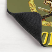 Militaire politiemacht met pistolen mousepad muismat (Hoek)