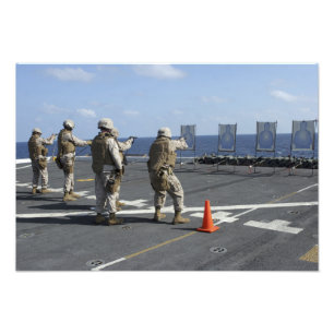 Militaire politietraining met de Berretta M9 Foto Afdruk