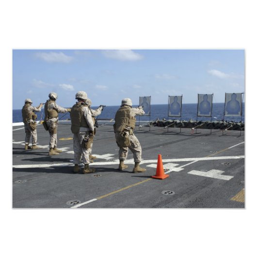 Militaire politietraining met de Berretta M9 Foto Afdruk (Voorkant)