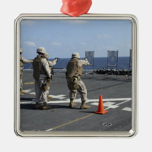 Militaire politietraining met de Berretta M9 Metalen Ornament (Voorkant)