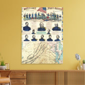 Militaire portretten canvas afdruk (Insitu (Woonkamer))
