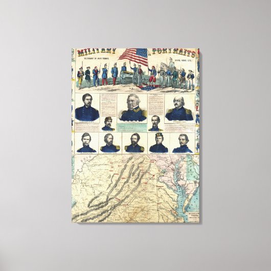 Militaire portretten canvas afdruk (Voorkant)
