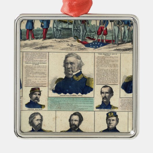 Militaire portretten metalen ornament (Voorkant)