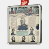 Militaire portretten metalen ornament (Links)