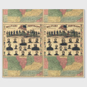 Militaire portretten uit de burgeroorlog 1861, opn cadeaupapier (Vlak)