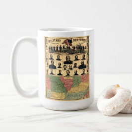 Militaire portretten uit de burgeroorlog 1861, opn koffiemok