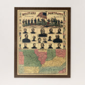 Militaire portretten uit de burgeroorlog 1861, opn legpuzzel (Verticaal)