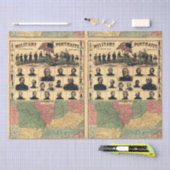 Militaire portretten uit de burgeroorlog, hersteld tissuepapier (Craft)