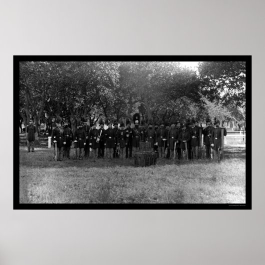 Militaire Post Band in Fort Monroe, VA 1864 Poster (Voorkant)