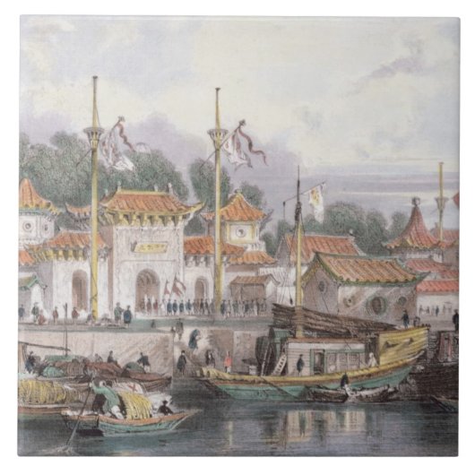 Militaire post van de Chinezen nabij de stad C Tegeltje (Voorkant)