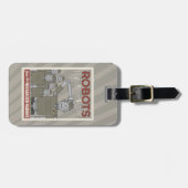 Militaire propaganda tegen stijl Robot Bagagelabel (Voorkant horizontaal)