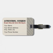 Militaire propaganda tegen stijl Robot Bagagelabel (Achterkant horizontaal)